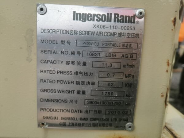 ABT315 P400WCU Used Air Compressor